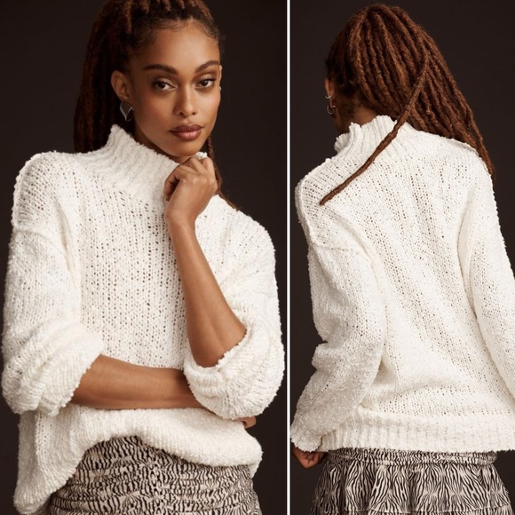 Anthropologie The Need It Oversized Mock Neck Sweater Ivory Size XLarge,All Products : American Fashion Style Bags On Sale